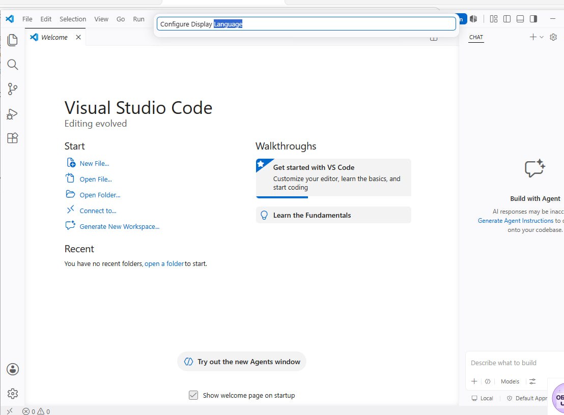 vscode configure display language